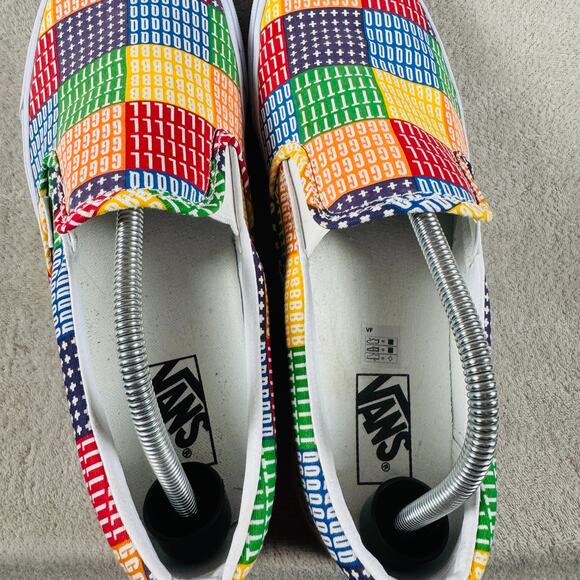 VANS Shoes Men's 11 Multicolor PRIDE Slip On Rainbow LGBTQ+ Pride Month Summer - Picture 5 of 11